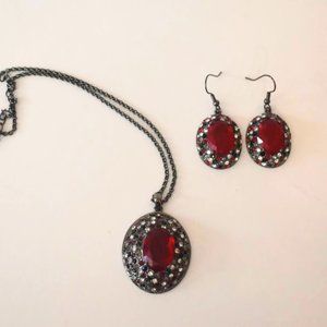Midnight Velvet Necklace and Earring set